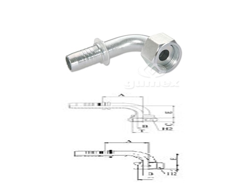 ORFS 90°, DN6, Überwurfmutter mit Innengewinde CAT 9/16"-18, Stahl, 